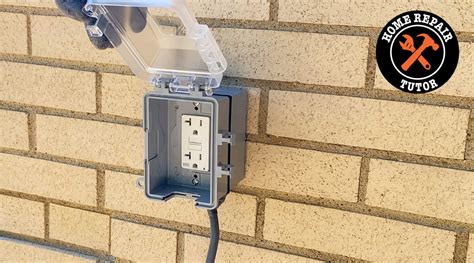 adding outdoor electrical box|install outdoor electrical covered outlet.